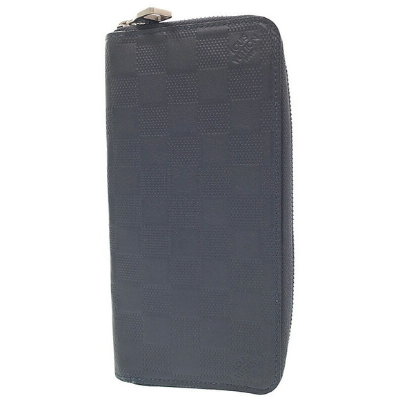 Louis Vuitton Black Long Vertical Zip Infini Zippy Damier Wallet - Picture 1 of 8